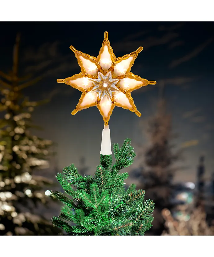 Kurt S. Adler - 10" 18-Light LED Multifunction 8-Point Star Treetop - Image 2