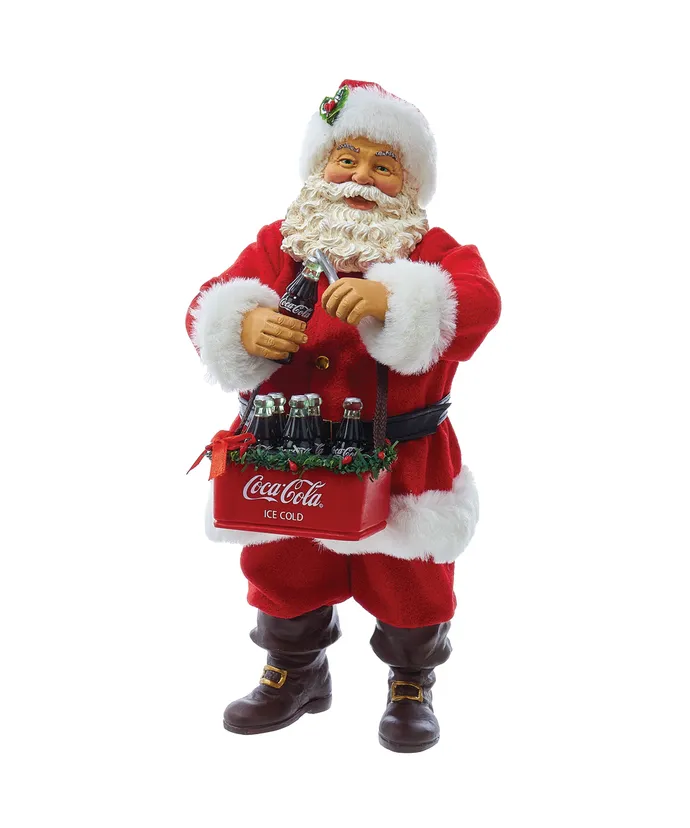 Kurt S- Adler - 10-5" Fabriche Coca-Cola Santa Opening A Coke