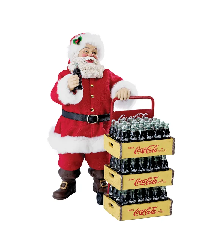 Kurt S- Adler - 10-5" Fabriche Coca-Cola Santa With Delivery Cart