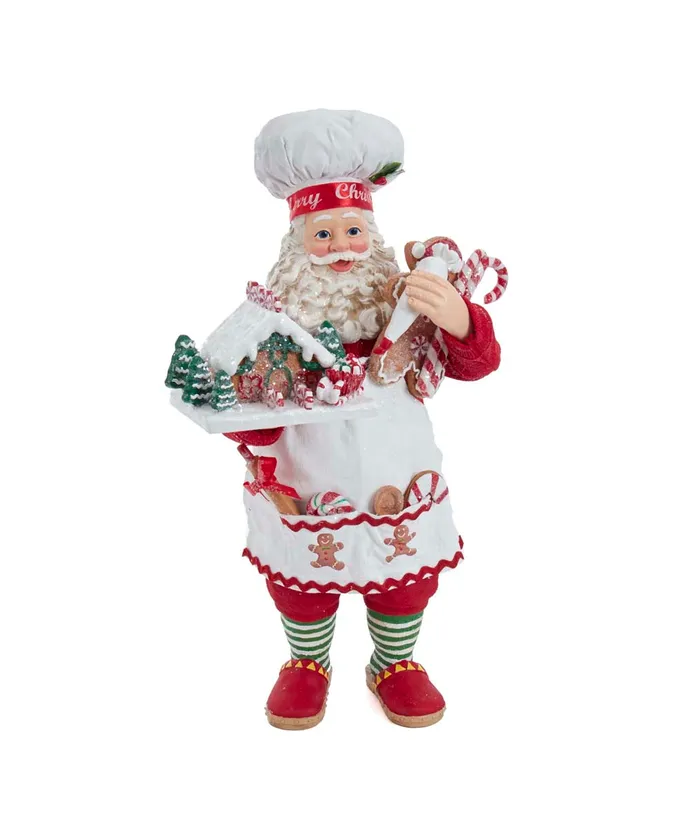Kurt S- Adler - 10-5" Fabriche Gingerbread Chef Santa