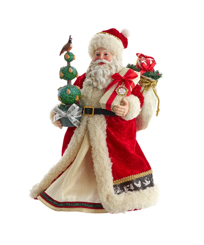 Kurt S- Adler - 10-5" Fabriche Musical 12 Days Of Christmas Santa