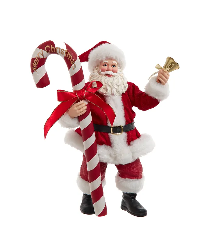 Kurt S- Adler - 10-5" Fabriche Santa With Oversized Candy Cane
