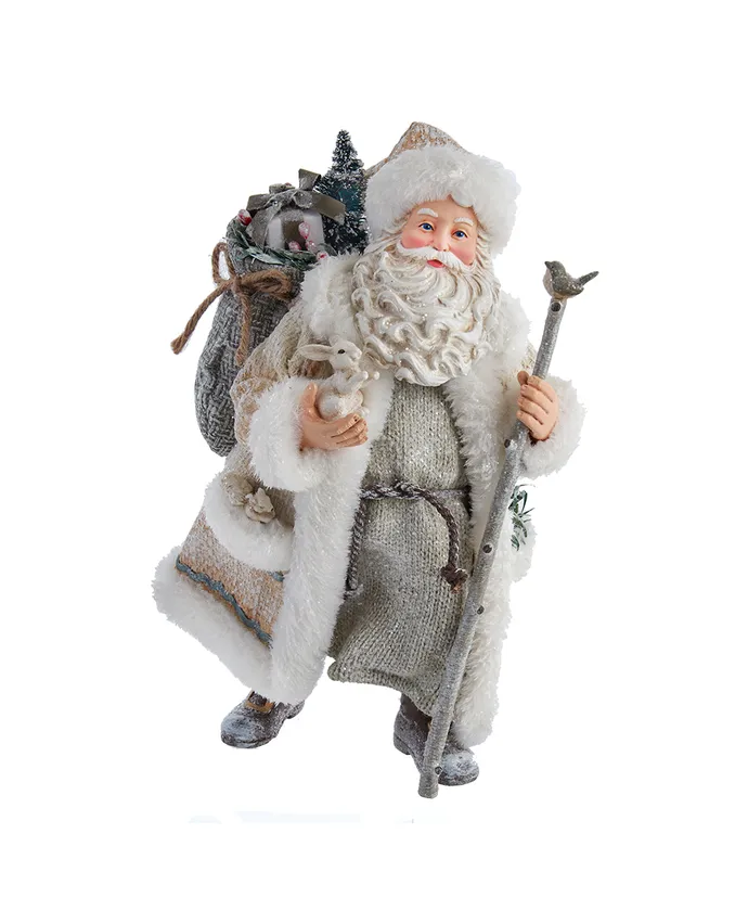 Kurt S- Adler - 10-5" Fabriche Snowy Woods Santa