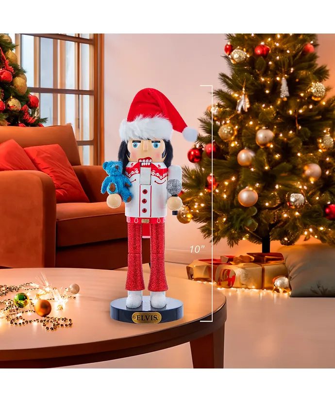 Kurt S. Adler - 10" Elvis Presley With Teddy Bear Nutcracker, - - Image 7