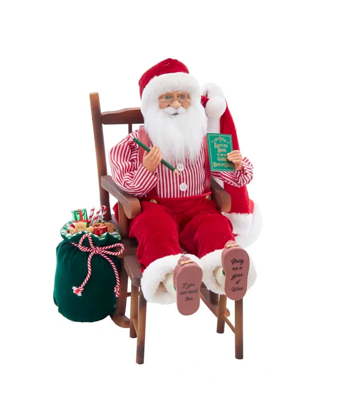 Kurt S- Adler - 11" KSA Kringles Sitting In Chair Santa
