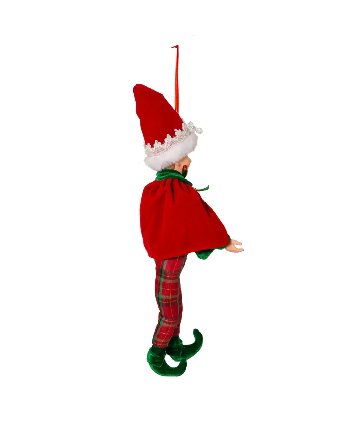 Kurt S- Adler - 15" KSA Kringles Elf In Plaid Pants Ornament - Image 3