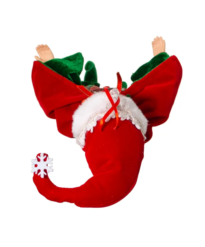 Kurt S- Adler - 15" KSA Kringles Elf In Plaid Pants Ornament - Image 6