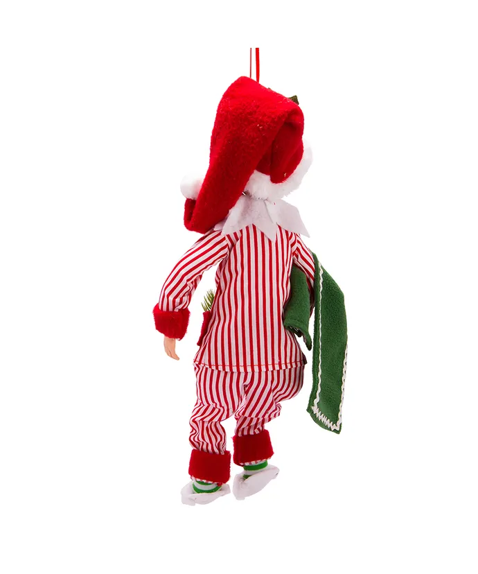 Kurt S- Adler - 15" KSA Kringles Elf With Pajamas Ornament - Image 3
