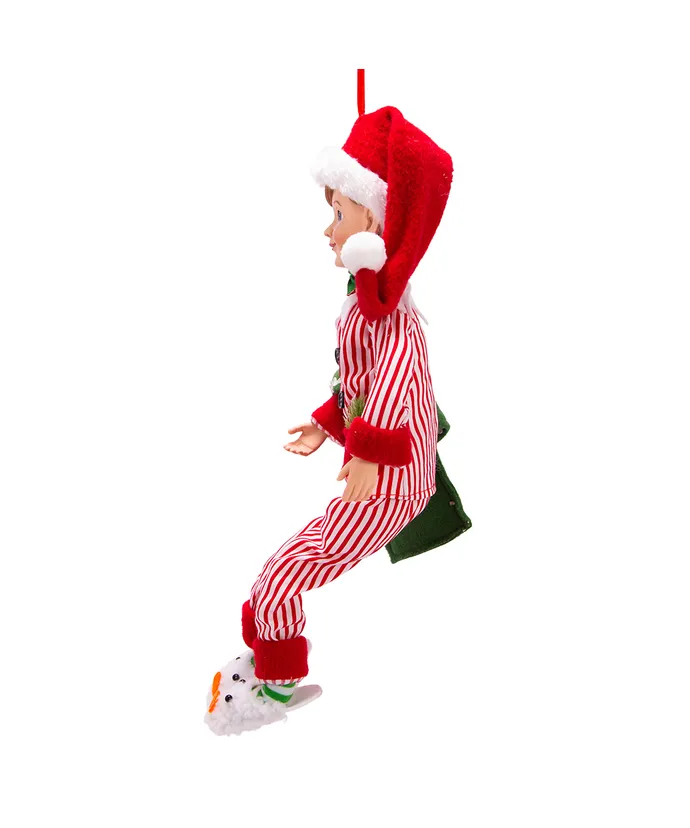 Kurt S- Adler - 15" KSA Kringles Elf With Pajamas Ornament - Image 4