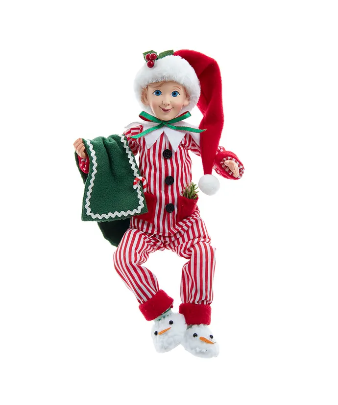Kurt S- Adler - 15" KSA Kringles Elf With Pajamas Ornament