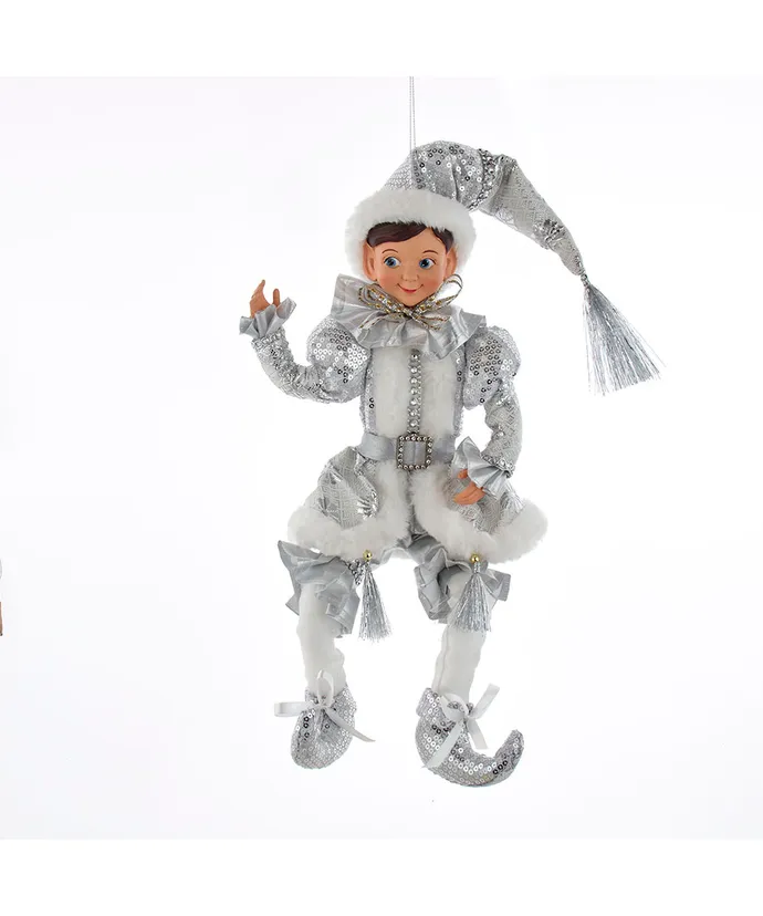 Kurt S- Adler - 15" KSA Kringles Silver and White Elf Ornament