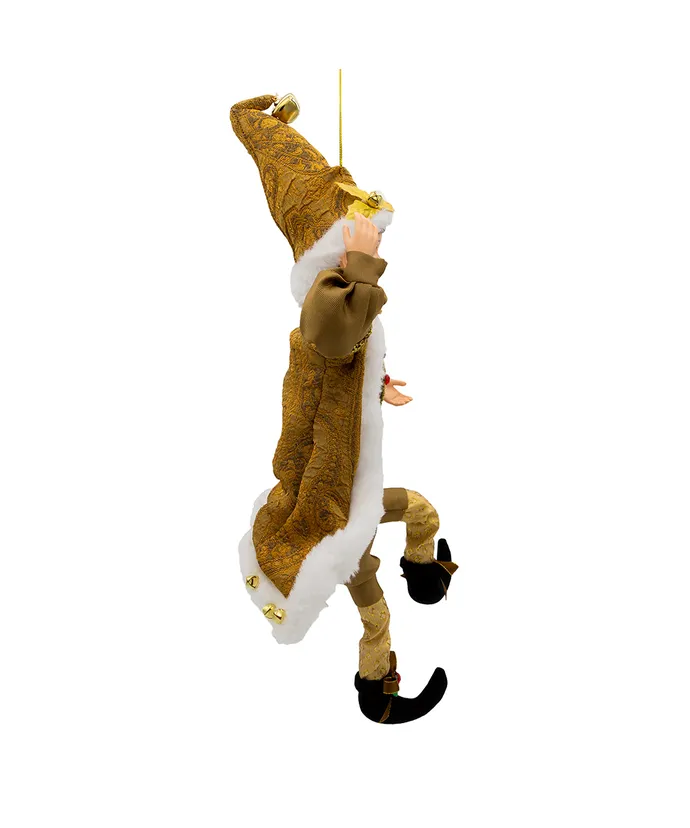 Kurt S- Adler - 16" KSA Kringles Fortune Gold Elf Ornament - Image 2