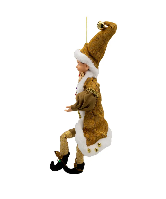 Kurt S- Adler - 16" KSA Kringles Fortune Gold Elf Ornament - Image 4