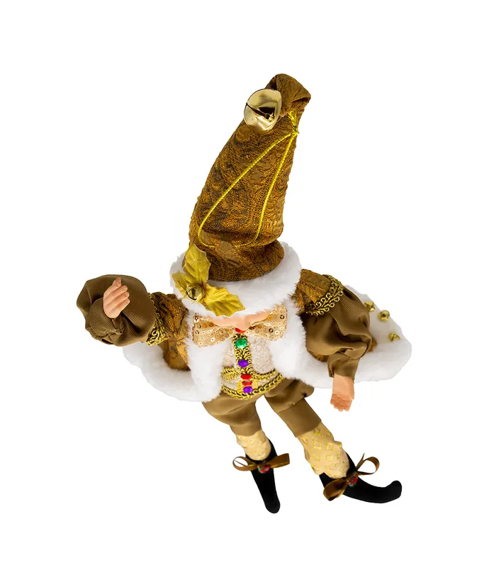 Kurt S- Adler - 16" KSA Kringles Fortune Gold Elf Ornament - Image 5