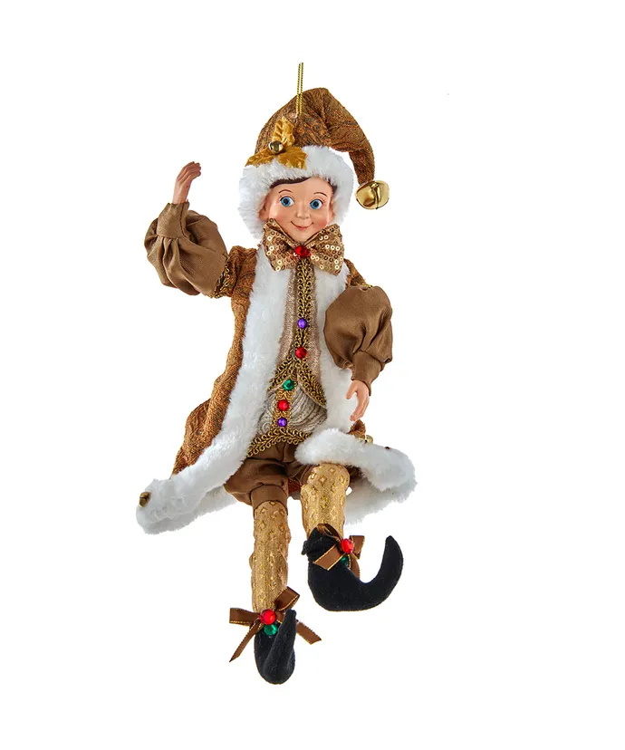 Kurt S- Adler - 16" KSA Kringles Fortune Gold Elf Ornament