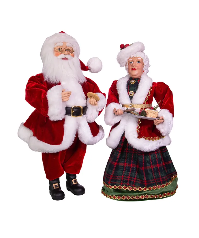 Kurt S- Adler - 16" KSA Kringles Santa and Mrs- Claus 2-Piece Set