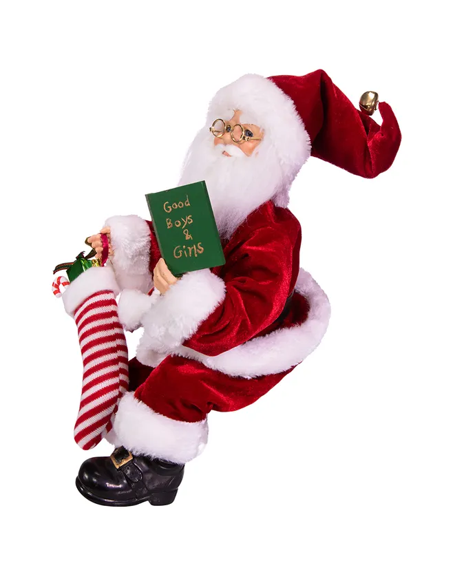 Kurt S- Adler - 16" KSA Kringles Santa With Book - Image 3