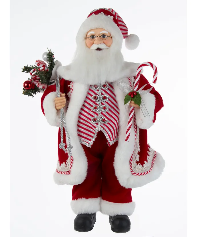 Kurt S- Adler - 17-5" KSA Kringles Peppermint Santa