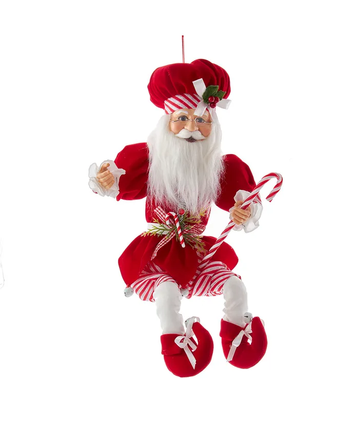 Kurt S- Adler - 17" KSA Kringles Peppermint Chef Santa