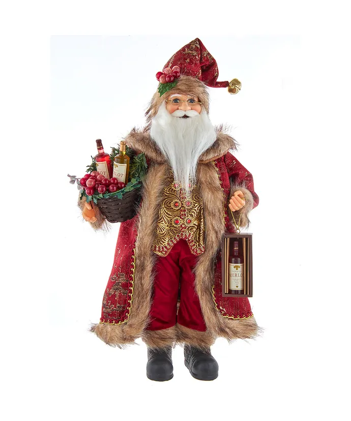 Kurt S- Adler - 17" KSA Kringles Wine Santa