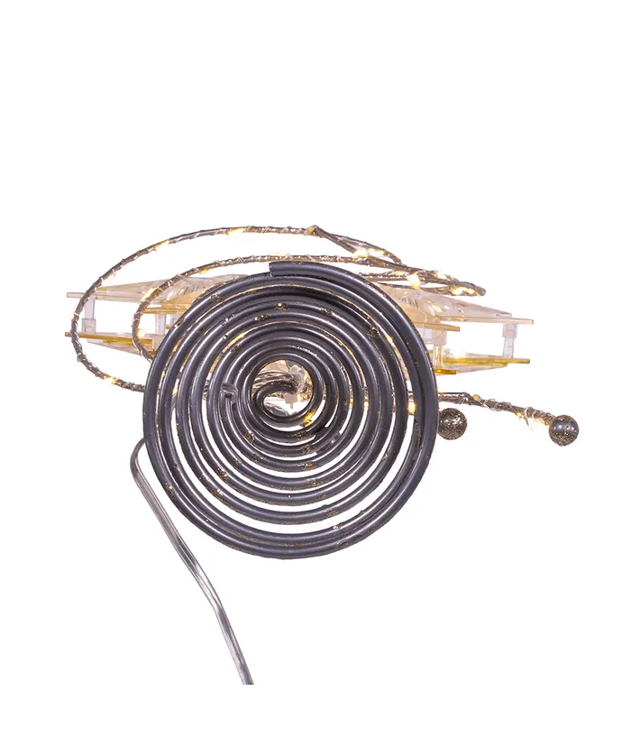Kurt S. Adler - 17" Pre-Lit Gold Glittered 8-point Star Treetop - Image 6