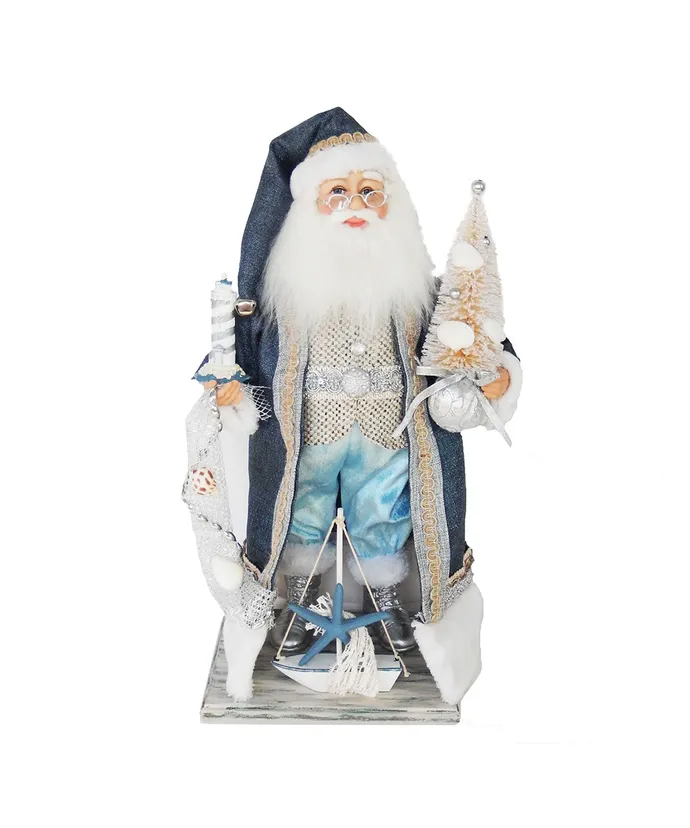 Kurt S- Adler - 18-5" KSA Kringles Nautical Santa with Lighthouse