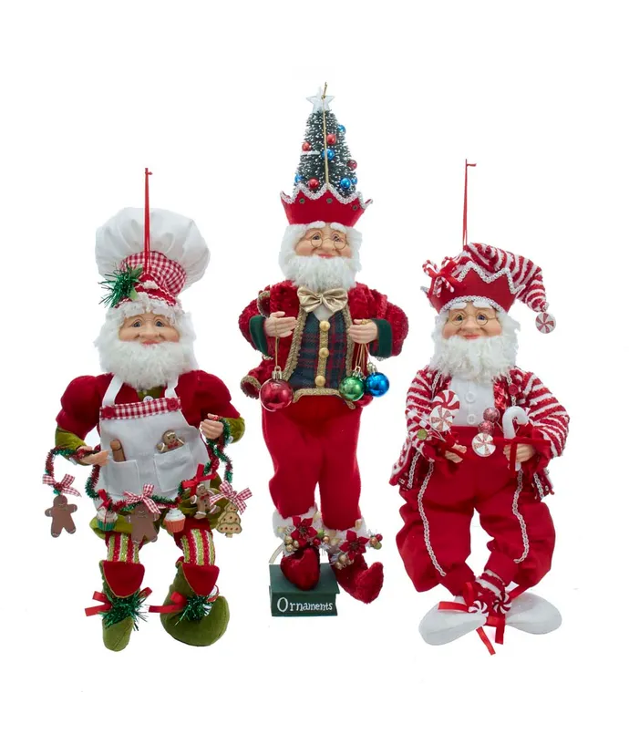 Kurt S- Adler - 18" KSA Kringles Elf Ornaments 3 Assorted