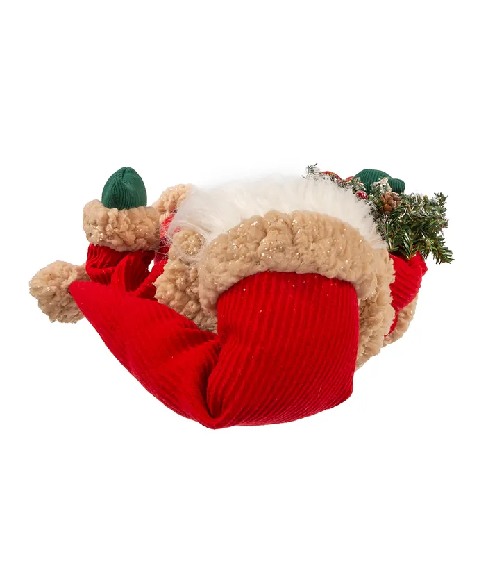 Kurt S- Adler - 18" Vintage Red & Green Santa With Wreath - Image 5