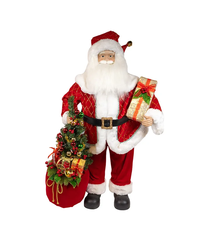 Kurt S- Adler - 36" KSA Kringles Battery Operated Santa With Bag & Tree
