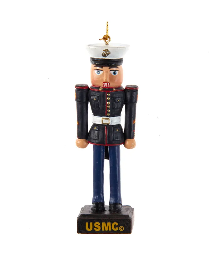 Kurt S. Adler - 4.6" U.S. Marine Corps Military Nutcracker Ornament, -