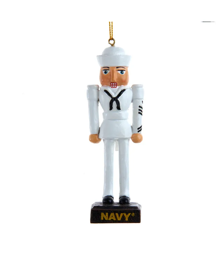 Kurt S. Adler - 4.6" U.S. Navy Sailor Nutcracker Ornament, -