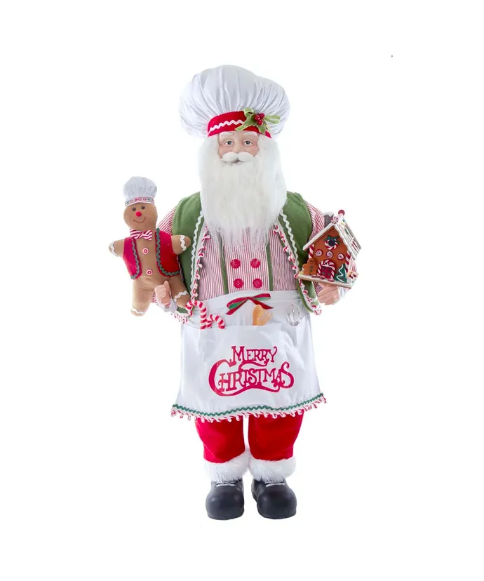 Kurt S- Adler - 40" Christmas Chef Gingerbread Santa