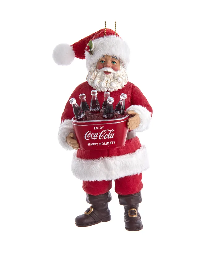 Kurt S- Adler - 5" Fabriche Coca-Cola Santa With Bucket Ornament