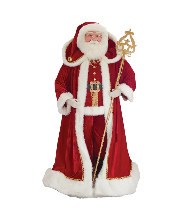 Kurt S- Adler - 72" KSA Kringles Elegant Santa With Staff