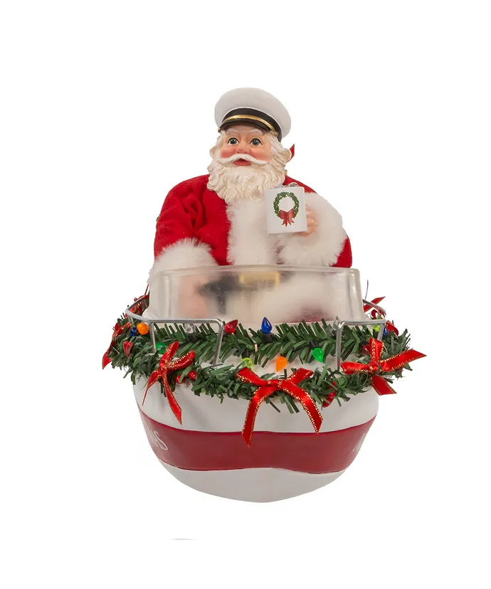 Kurt S- Adler - 8" Fabriche Boat Captain Santa - Image 3
