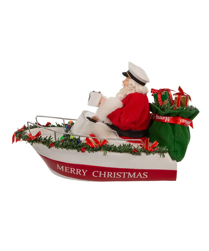 Kurt S- Adler - 8" Fabriche Boat Captain Santa - Image 4