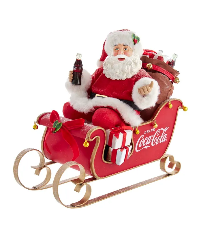 Kurt S- Adler - Coca-Cola Santa In Sleigh Table Piece