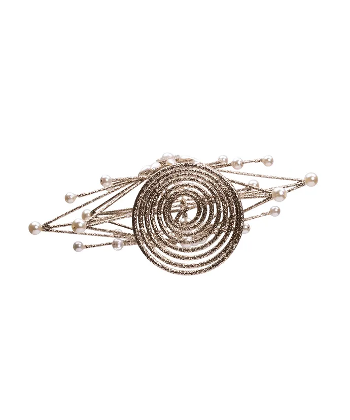 Kurt S. Adler - Metal Gold & Pearl Snowflake Treetop - Image 7
