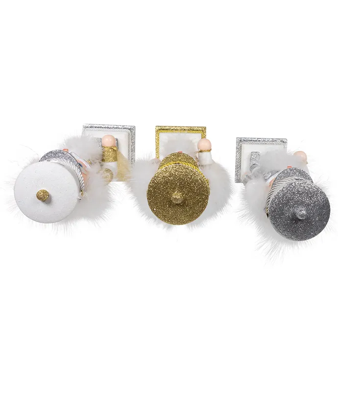 Kurt S. Adler - 15" Hollywood Nutcrackers™ White, Gold & Silver Soldier Nutcrackers, 3 Assorted - Image 5