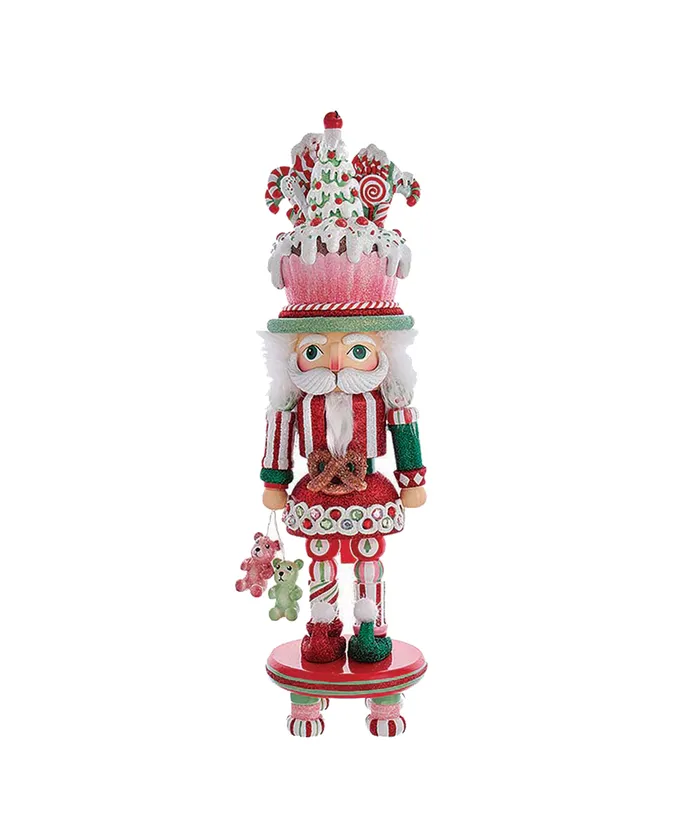 Kurt S. Adler - 18" Hollywood Nutcrackers™ Cupcake With Tree Hat Nutcracker