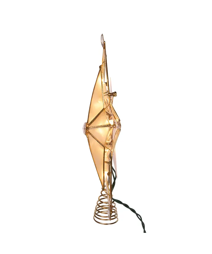 Kurt S. Adler - 10" UL 10-Light Large Star With Smoke Capiz Treetop - Image 4