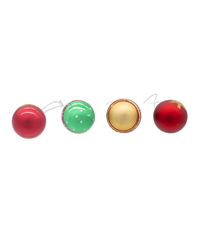 Kurt S. Adler - 25MM Miniature Glass Red & Green Ball Ornaments, 12 Piece Box, - - Image 7