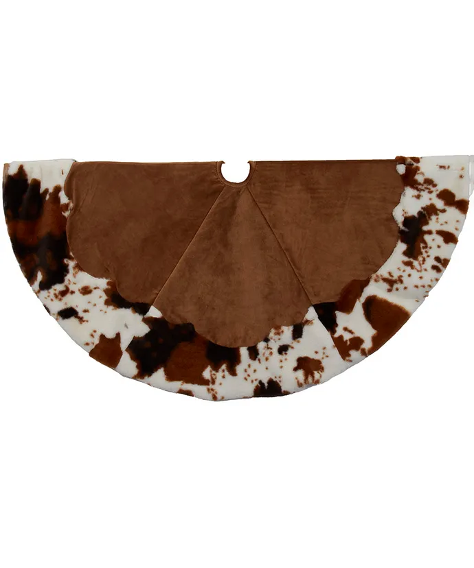 Kurt S. Adler - 48" Corduroy Cow Print Tree Skirt
