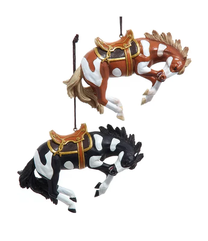 Kurt S. Adler - Bucking Bronco Ornaments, 2 Assorted