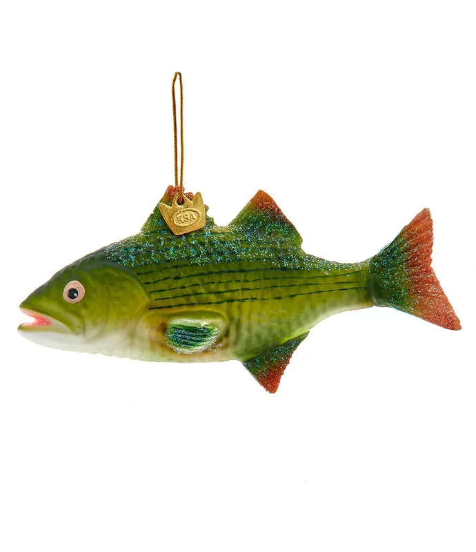 Kurt S. Adler - Noble Gems™ Glass Bass Fish Ornament