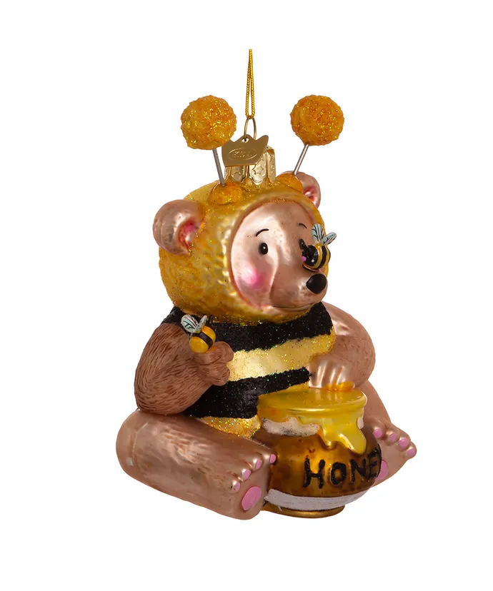 Kurt S. Adler - Noble Gems™ Glass Bee Bear Ornament - Image 2