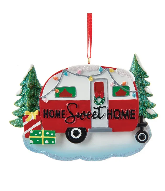 Kurt S. Adler - Home Sweet Home Camper Ornament For Personalization, -