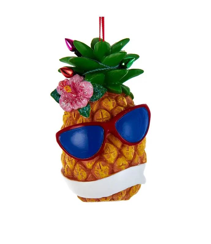 Kurt S. Adler - Pineapple With Sunglasses Ornament For Personalization