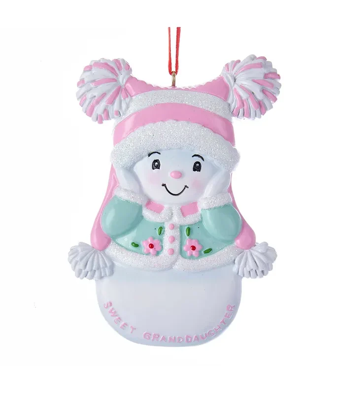 Kurt S. Adler - Snowgirl "Sweet Granddaughter" Ornament For Personalization