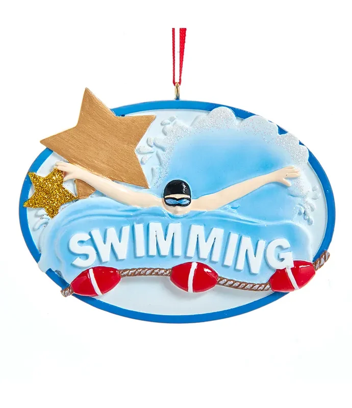 Kurt S. Adler - Swimming Ornament For Personalization